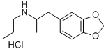 structure of CAS# 74341-77-8, 1-(1,3-Benzodioxol-5-Yl)-N-Propylpropan-2-Amine Hydrochloride;1-(1,3-Benzodioxol-5-Yl)-N-Propyl-Propan-2-Amine Hydrochloride;[2-(1,3-Benzodioxol-5-Yl)-1-Methyl-Ethyl]-Propyl-Amine Hydrochloride;1,3-Benzodioxole-5-Ethanamine, Alpha-Methyl-N-Propyl-, Hydrochloride