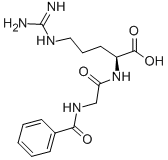 structure of CAS# 744-46-7, N-Benzoylglycyl-L-Arginine;2-[[2-(Benzoylamino)Acetyl]Amino]-5-Guanidino-Pentanoic Acid;5-Guanidino-2-[[1-Oxo-2-[(Oxo-Phenylmethyl)Amino]Ethyl]Amino]Pentanoic Acid;2-[[2-(Benzoylamino)Acetyl]Amino]-5-Guanidino-Valeric Acid