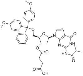 CAS#: 74405-46-2， 5'-O-[bis(4-methoxyphenyl)phenylmethyl]-2'-deoxy-N-(2-methyl-1-oxopropyl)-Guanosine 3'-(hydrogen butanedioate)