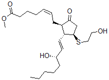 CAS#: 74412-44-5， Methyl (Z)-7-[(1R,2R,3R)-3-(2-Hydroxyethylsulfanyl)-2-[(E,3S)-3-Hydroxyoct-1-Enyl]-5-Oxocyclopentyl]Hept-5-Enoate
