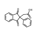 CAS#: 7443-02-9， (1,3-Dioxo-2-phenyl-2,3-dihydro-1H-inden-2-yl)acetic acid