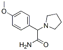 structure of CAS# 74467-63-3, 2-(4-Methoxyphenyl)-2-Pyrrolidin-1-Ylacetamide;2-(4-Methoxyphenyl)-2-Pyrrolidin-1-Yl-Acetamide;2-(4-Methoxyphenyl)-2-1-Pyrrolidinylacetamide;2-(4-Methoxyphenyl)-2-Pyrrolidin-1-Yl-Ethanamide