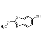 structure of CAS# 74537-49-8, 2-(Methylsulfanyl)-1,3-benzothiazol-6-ol;2-(methylthio)benzo[d]thiazol-6-ol