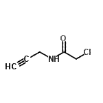结构式 CAS# 7458-03-9, 2-氯-N-(2-丙炔-1-基)乙酰胺