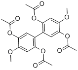 structure of CAS# 7461-72-5, 4,4'-Dimethoxy-[1,1'-Biphenyl]-2,2',5,5'-Tetrol 2,2',5,5'-Tetraacetate;[4-Acetoxy-2-(2,5-Diacetoxy-4-Methoxy-Phenyl)-5-Methoxy-Phenyl] Acetate;Acetic Acid [4-Acetoxy-2-(2,5-Diacetoxy-4-Methoxyphenyl)-5-Methoxyphenyl] Ester;Acetic Acid [4-Acetoxy-2-(2,5-Diacetoxy-4-Methoxy-Phenyl)-5-Methoxy-Phenyl] Ester