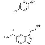 结构式 CAS# 74885-72-6, 3-(2-氨基乙基)-1H-吲哚-5-甲酰胺(2Z)-2-丁烯二酸酯(1:1)