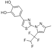 CAS#: 75013-45-5， 4-[2-[3-Methyl-5-(1,1,2,2-Tetrafluoroethyl)Pyrazol-1-Yl]-1,3-Thiazol-4-Yl]Benzene-1,2-Diol