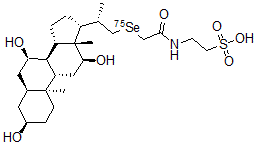 CAS#: 75018-70-1， (75)Seleno-Homocholic Acid-Taurine