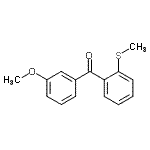 structure of CAS# 750633-63-7, (3-Methoxyphenyl)[2-(methylsulfanyl)phenyl]methanone;3-Methoxy-2'-thiomethylbenzophenone