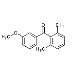 structure of CAS# 750633-72-8, (2,6-Dimethylphenyl)(3-methoxyphenyl)methanone;2,6-dimethyl-3'-methoxybenzophenone