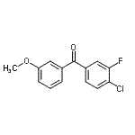 structure of CAS# 750633-76-2, (4-Chloro-3-fluorophenyl)(3-methoxyphenyl)methanone;4-chloro-3-fluoro-3'-methoxybenzophenone