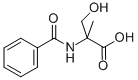 structure of CAS# 7508-82-9, DL-N-Benzoyl-2-Methylserine;(2R)-2-(Benzoylamino)-3-Hydroxy-2-Methyl-Propanoate;(2R)-3-Hydroxy-2-Methyl-2-[(Oxo-Phenylmethyl)Amino]Propanoate;(2R)-2-(Benzoylamino)-3-Hydroxy-2-Methyl-Propionate
