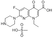 CAS#: 75167-06-5， 1,4-dihydro-1-ethyl-6-fluoro-4-oxo-7-(1-piperazinyl)-1,8-Naphthyridine-3-carboxylic acid monomethanesulfonate