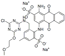 CAS#: 75198-92-4， Disodium 1-Amino-4-[[2-[[[4-Chloro-6-(2-Methoxyethoxy)-1,3,5-Triazin-2-Yl]Amino]Methyl]-4-Methyl-6-Sulfonatophenyl]Amino]-9,10-Dioxoanthracene-2-Sulfonate