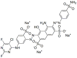 CAS#: 75199-18-7， Trisodium (3Z)-5-Amino-3-[[5-[(5-Chloro-2,6-Difluoropyrimidin-4-Yl)Amino]-2-Sulfonatophenyl]Hydrazinylidene]-4-Oxo-6-(4-Sulfamoylphenyl)Diazenylnaphthalene-2,7-Disulfonate