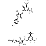 CAS#: 75214-57-2， Bis[3-[[4,5-dihydro-3-methyl-1-(4-methylphenyl)-5-oxo-1H-pyrazol-4-yl]azo]-4-hydroxy-5-nitrobenzenesulfonato]-chromate trisodium salt
