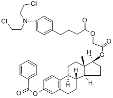 CAS#: 75219-46-4， [(17S)-17-[2-[4-[4-[Bis(2-Chloroethyl)Amino]Phenyl]Butanoyloxy]Acetyl]Oxy-13-Methyl-6,7,8,9,11,12,14,15,16,17-Decahydrocyclopenta[a]Phenanthren-3-Yl] Benzoate