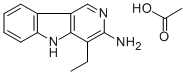 CAS#: 75240-20-9， 3-Amino-4-ethyl-5H-pyrido(4,3-b)indole acetate