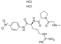 structure of CAS# 75241-23-5, Sar-Pro-Arg p-Nitroanilide Dihydrochloride