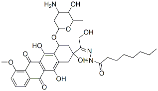 CAS#: 75301-02-9， N-[[1-[4-(4-Amino-5-Hydroxy-6-Methyloxan-2-Yl)Oxy-2,5,12-Trihydroxy-7-Methoxy-6,11-Dioxo-3,4-Dihydro-1H-Tetracen-2-Yl]-2-Hydroxyethylidene]Amino]Octanamide