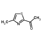 structure of CAS# 7533-07-5, 1-(4-Methyl-1,3-thiazol-2-yl)ethanone;2-ACETYL-4-METHYLTHIAZOLE,97%;thiazole, 2-acetyl-4-methyl-