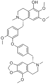 CAS 登录号：75352-25-9， (1S)-6,7-二甲氧基-1-[[4-甲氧基-3-[4-[[(6S)-4-甲氧基-7-甲基-8,9-二氢-6H-[1,3]二氧杂环戊并[4,5-f]异喹啉-6-基]甲基]苯氧基]苯基]甲基]-2-甲基-3,4-二氢-1H-异喹啉-5-醇