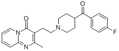 structure of CAS# 75444-65-4, Pirenperone;3-[2-[4-(4-Fluorobenzoyl)-1-Piperidyl]Ethyl]-2-Methyl-Pyrido[2,1-B]Pyrimidin-4-One;3-[2-[4-[(4-Fluorophenyl)-Oxomethyl]-1-Piperidinyl]Ethyl]-2-Methyl-4-Pyrido[2,1-B]Pyrimidinone;3-[2-[4-(4-Fluorophenyl)Carbonylpiperidin-1-Yl]Ethyl]-2-Methyl-Pyrido[2,1-B]Pyrimidin-4-One