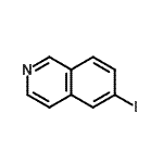 structure of CAS# 75476-84-5, 6-Iodoisoquinoline;6-iodoisoquinoline