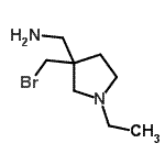 CAS#: 754946-12-8， 1-[3-(Bromomethyl)-1-ethyl-3-pyrrolidinyl]methanamine