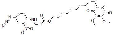 CAS#: 75656-28-9， 2,3-Dimethoxy-5-Methyl-6-(10-(4-(Azido-2-Nitroanilinopropionoxy))Decyl)-1,4-Benzoquinone
