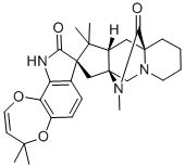 structure of CAS# 75731-43-0, Marcfortine A;From Penicillium Roqueforti;Marcfortine A;Nsc324645