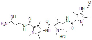 CAS#: 75792-61-9， N-[5-[(3-Amino-3-Iminopropyl)Carbamoyl]-1,2,4-Trimethylpyrrol-3-Yl]-4-[(4-Formamido-1,3,5-Trimethylpyrrole-2-Carbonyl)Amino]-1,3,5-Trimethylpyrrole-2-Carboxamide Hydrochloride
