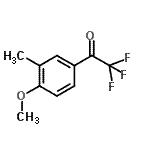 结构式 CAS# 75822-11-6, 2,2,2-三氟-1-(4-甲氧基-3-甲基苯基)乙酮