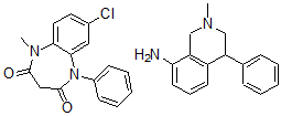 CAS#: 75963-47-2， 8-Chloro-5-Methyl-1-Phenyl-1,5-Benzodiazepine-2,4-Dione, 2-Methyl-4-Phenyl-3,4-Dihydro-1H-Isoquinolin-8-Amine
