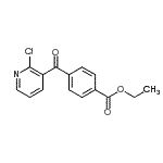 structure of CAS# 760192-98-1, Ethyl 4-[(2-chloro-3-pyridinyl)carbonyl]benzoate;2-Chloro-3-(4-ethoxycarbonylbenzoyl)pyridine