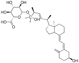 CAS#: 76020-77-4， (2S,3S,4S,5R,6S)-6-[(E,3S,6R)-6-[(1R,4E,7aR)-4-[(2Z)-2-(5-Hydroxy-2-Methylidenecyclohexylidene)Ethylidene]-7a-Methyl-2,3,3a,5,6,7-Hexahydro-1H-Inden-1-Yl]-2,3-Dimethylhept-4-En-2-Yl]Oxy-3,4,5-Trihydroxyoxane-2-Carboxylic Acid