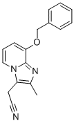 structure of CAS# 76081-98-6, 2-Methyl-8-(Phenylmethoxy)Imidazo[1,2-a]Pyridine-3-Acetonitrile;2-[2-Methyl-8-(Phenylmethoxy)-3-Imidazo[3,2-A]Pyridinyl]Acetonitrile;2-[8-(Benzyloxy)-2-Methyl-Imidazo[3,2-A]Pyridin-3-Yl]Acetonitrile;2-[2-Methyl-8-(Phenylmethoxy)Imidazo[3,2-A]Pyridin-3-Yl]Ethanenitrile