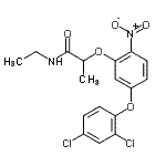 CAS#: 76120-22-4， 2-[5-(2,4-Dichlorophenoxy)-2-nitrophenoxy]-N-ethylpropanamide