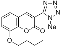 CAS#: 76239-51-5， 8-Butoxy-3-(1H-tetrazol-5-yl)-2H-1-benzopyran-2-one sodium salt
