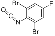 structure of CAS# 76393-18-5, 2,6-Dibromo-4-Fluorophenyl Isocyanate;2,6-DIBROMO-4-FLUOROPHENYL ISOCYANATE: TECH., 90%;2,6-DIBROMO-4-FLUOROPHENYL ISOCYANATE