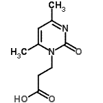 结构式 CAS# 764642-23-1, 3-(4,6-二甲基-2-氧代-1(2H)-嘧啶基)丙酸