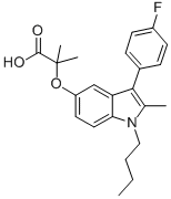 CAS#: 76469-04-0， 2-[1-Butyl-3-(4-Fluorophenyl)-2-Methylindol-5-Yl]Oxy-2-Methylpropanoic Acid