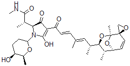 CAS#: 76559-69-8， (5S)-3-[(2E,4E,6R)-6-[(1S,2R,5S,6S,7R)-1,6-Dimethylspiro[8,9-Dioxabicyclo[3.3.1]Non-3-Ene-2,2'-Oxirane]-7-Yl]-4-Methylhepta-2,4-Dienoyl]-1-[(5S,6S)-5-Hydroxy-6-Methyloxan-2-Yl]-5-[(2S)-1-Methylamino-1-Oxopropan-2-Yl]-4-Oxo-5H-Pyrrol-2-Olate