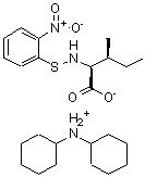 CAS 登录号：7675-49-2， N-环己基环己烷铵 (2S,3S)-3-甲基-2-{[(2-硝基苯基)硫基]氨基}戊酸盐