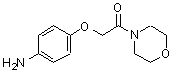 structure of CAS# 76870-09-2, 2-(4-Aminophenoxy)-1-(4-morpholinyl)ethanone;[4-(2-morpholin-4-yl-2-oxoethoxy)phenyl]amine;2-(4-aminophenoxy)-1-(morpholin-4-yl)ethanone;2-(4-aminophenoxy)-1-morpholin-4-ylethan-1-one