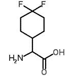 structure of CAS# 769169-46-2, Amino(4,4-difluorocyclohexyl)acetic acid;a-amino-4,4-difluoro-cyclohexaneacetic acid;Amino-4,4-difluoro-cyclohexaneacetic acid