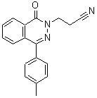 CAS 登录号：76972-38-8， 3-[4-(4-甲基苯基)-1-氧代-2(1H)-酞嗪基]丙腈
