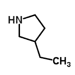 structure of CAS# 7699-52-7, 3-Ethylpyrrolidine;3-Ethylpyrrolidine;MFCD07383544