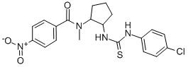 CAS#: 77051-92-4， N-[2-[(4-Chlorophenyl)Carbamothioylamino]Cyclopentyl]-N-Methyl-4-Nitrobenzamide