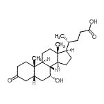 CAS#: 77059-13-3， (5beta,7alpha)-7-Hydroxy-3-oxocholan-24-oic acid